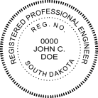 South Dakota Engineer Seal X-stamper